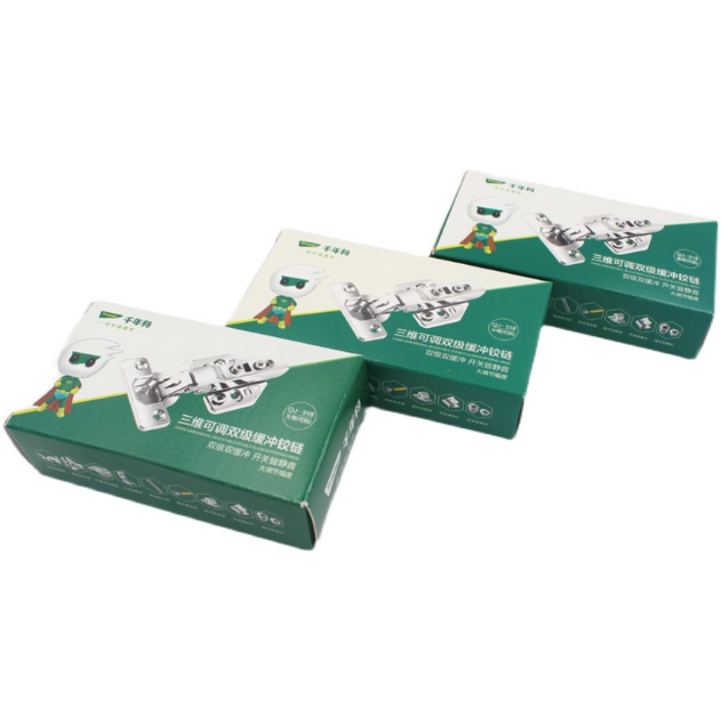 千年舟鉸鏈不銹鋼雙級液壓靜音三維可調阻尼緩沖可卸合頁正品直銷